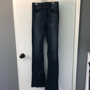American eagle bootcut high rise dark wash jeans